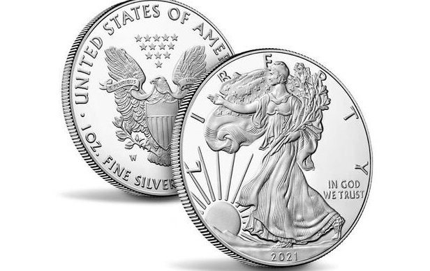 инвестиционная серебряная монета 2021 года American Eagle (США)