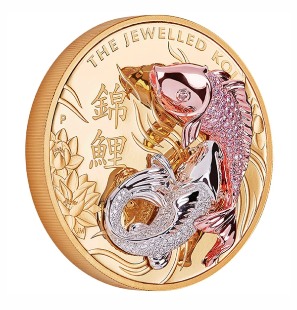 инкрустированный карп монета инкрустированный карп монета